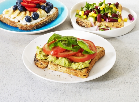 avocado and tomato on toast